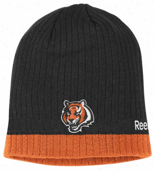 Cincinnati Bengals Rewbok 2010 Coaches' Sideline Cuffless Knit Hat