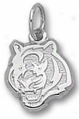 Cincinnati Bengals Genuine Silver Bengal Head 7/16'' Pendant