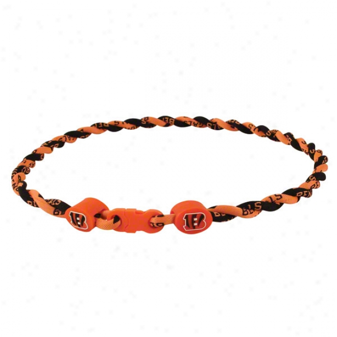 Cincinnati Bengals Twist Titanium Necklace