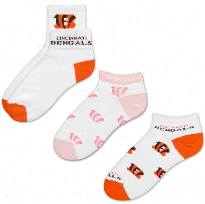 Cincinnati Bengals Women's 3-pair Sock Pack