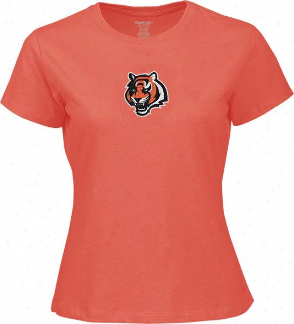 Cincinnati Bengals Women's Guava Frosted Logo Tee