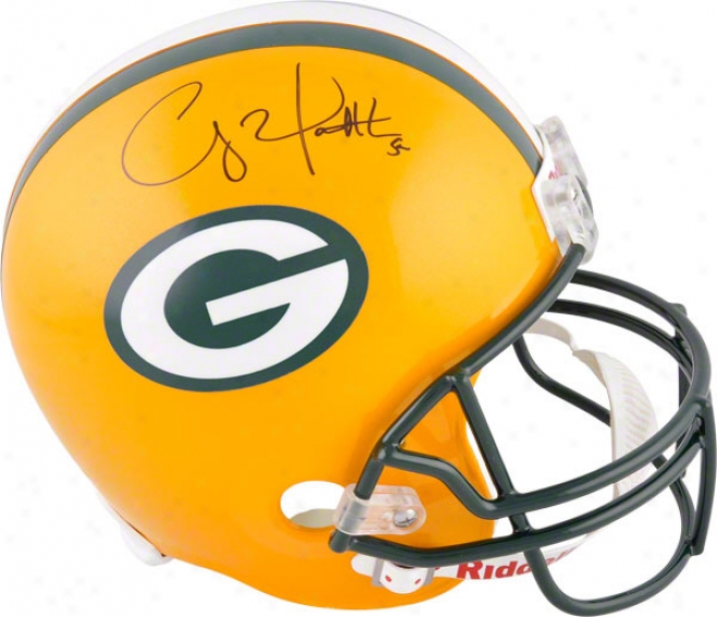 Clay Matthews Autographed Replica Helmet  Details: Green Bark Packers, Ridde1l Replica Helmet