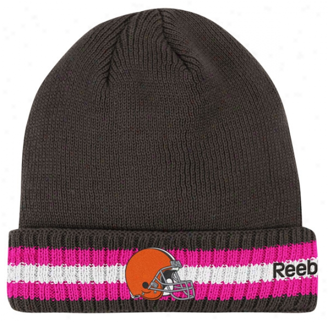 Cleceland Browns 2011 Breast Cancer Awareness Sideline Cuffed Knit Hat