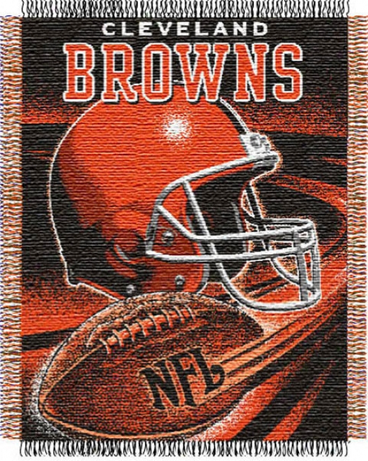 Cleveland Browns 48x60 Spiral Triple Woven Jacquzrd Throw