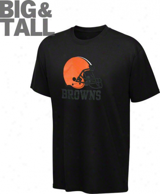 Cleveland Browns Big & Tall Black On Black T-shirt