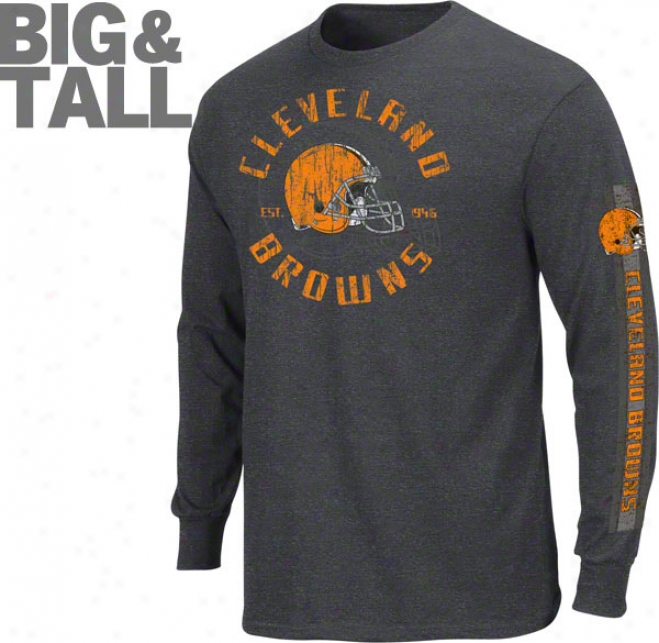 Cleveland Browns Big & Tall Gridiron Touch Iii Long Sleeve Jersey Shirt