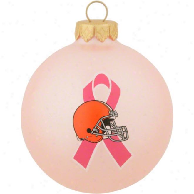 Cleveland Browns Breast Cancer Awareness Pink Ornament