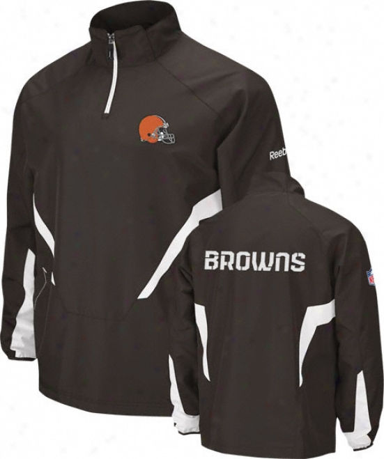Cleveland Browns Brown 2010 Sideline Hot 1/4 Zip Jacket