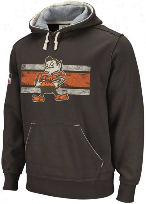 Cleveland Browns Brown Vintage Pullover Hooded Sweatshirt