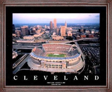 Cleveland Browns - Cleveland Browns Stadium - Framed 26x32 Aerial Photograph