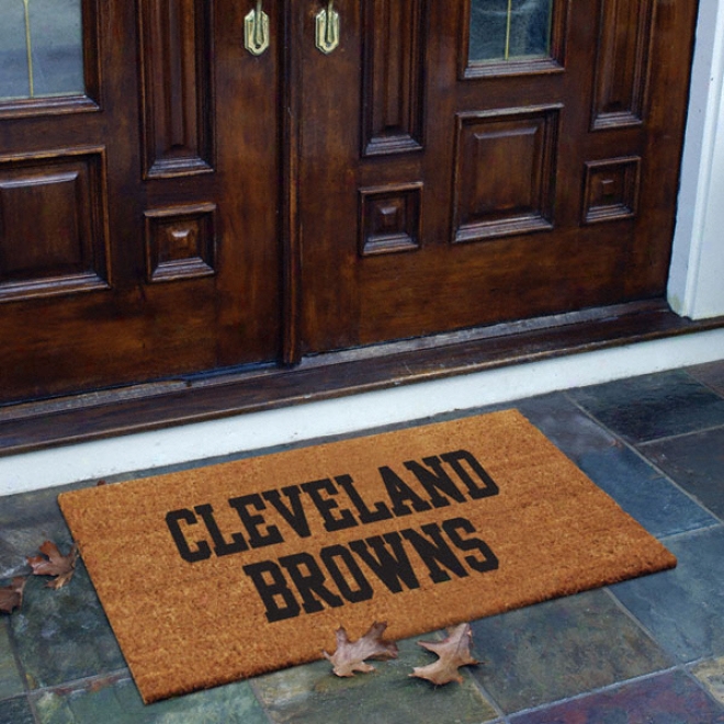 Cleveland Browns Flocked Door Mat