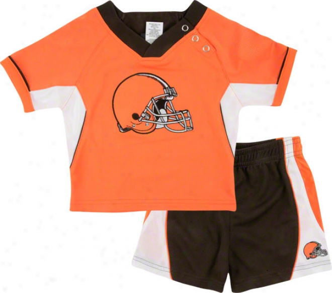 Clsveland Browns Infant Raglan Crew Shirt And Shorts Combo Pack