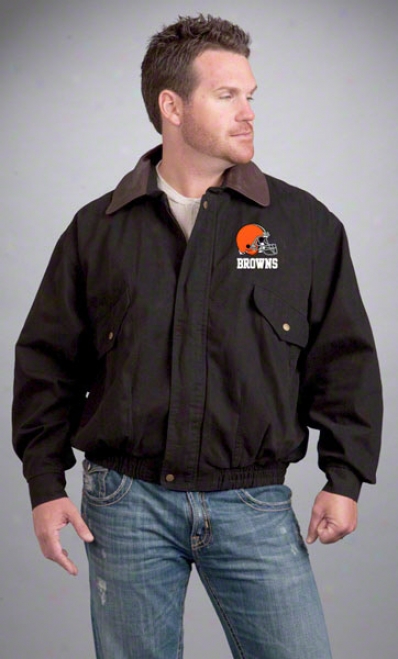 Cleveland Browns Jacket: Black Reebok Navigator Jacket