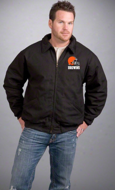 Cleveland Browns Jacket: Black Reebok Saginaw Jacket