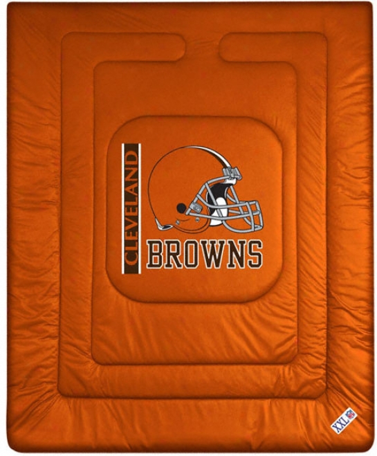 Cleveland Browns Locker Unoccupied space Comforter - Twin Bed