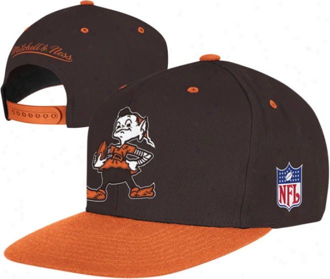 Cleveland Browns Mitchell & Ness Throwback Standard 2 Tone Adjustable Snapback Hat