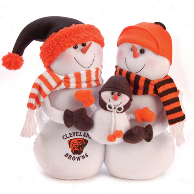 Cleveland Browns Plush Snowman Family