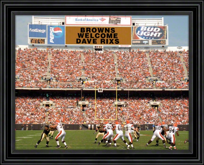 Cleveland Browns Scoreboard Memories Customized 11x14 Black Framed Photograph