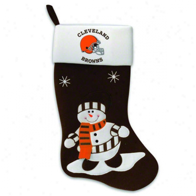 Cleveland Browns Snowman Stocking