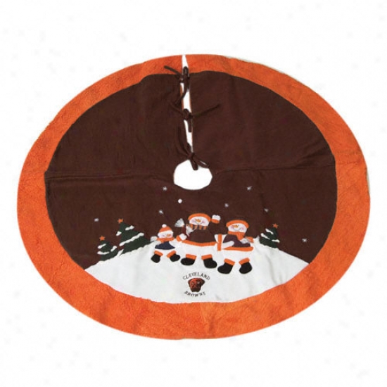 Cleveland Browns Snowman Tree Skirt