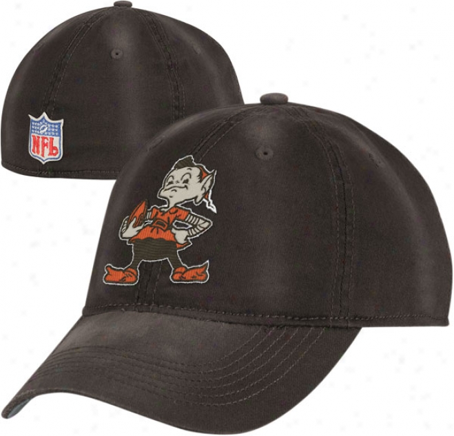 Cleveland Browns Throwback Hat: Vintage Sandblasted Slouch Flex Hat