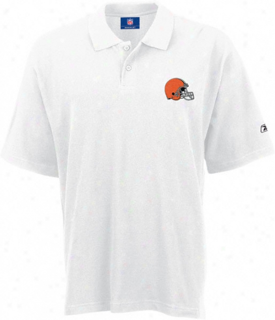 Cleveland Browns White Ra Polo