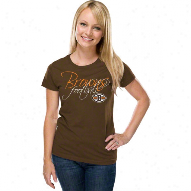 Cleveland Browns Women's Franchise Fit Ii Brown T-shirt