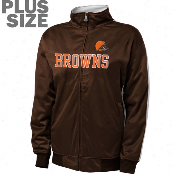 Cleveland Browns Women's Plus Size Full-zip Track Jacket