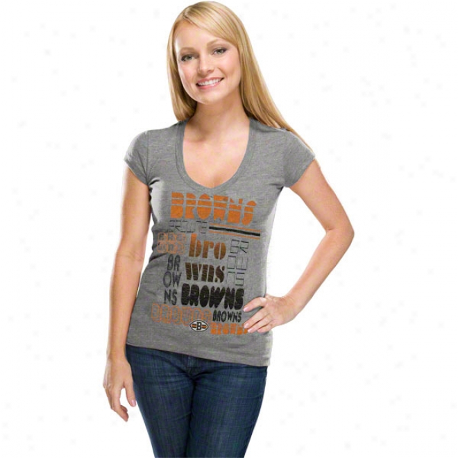 Cleveland Browns Women's Victory Play Iii Gray T-shirt