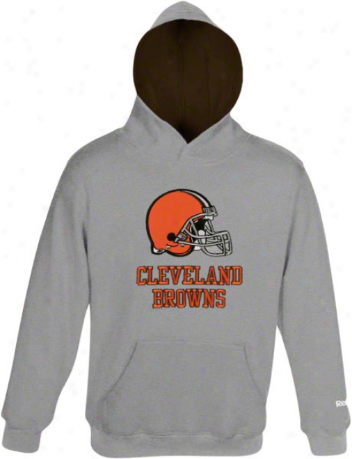 Cleveland Browns Youth Grey Sportsman Fleece Hooded Sweatshirt