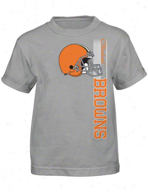 Cleveland Browns Youth Grey Vertical T-shirt