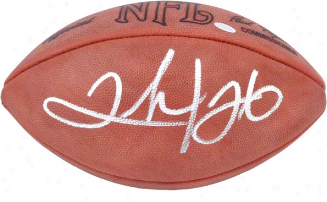 Clinton Portis Autographed Football  Details: Wilson Game Football