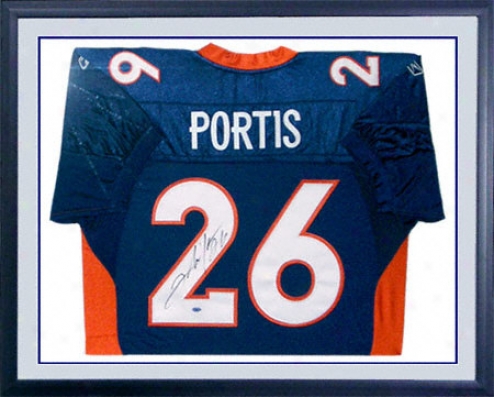 Clinton Portis Denver Broncos Framed Autographed Jersey