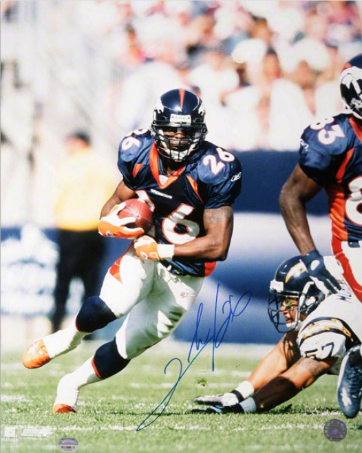 Clinton Portis Denver Broncos - Runnlng - Autographed 16x20 Photograph