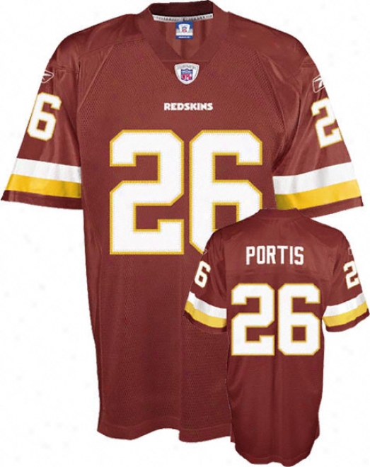 Clinton Portis Reebok Nfl Team Color Premier Washington Redskins Jersey