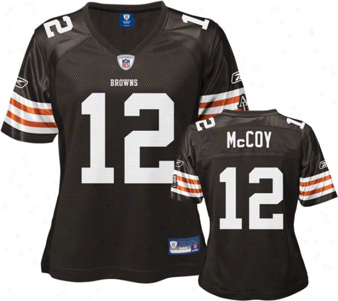 Colt Mccoy Brown Reebok Nfl Replica Cleveland Browns Women's Jersey