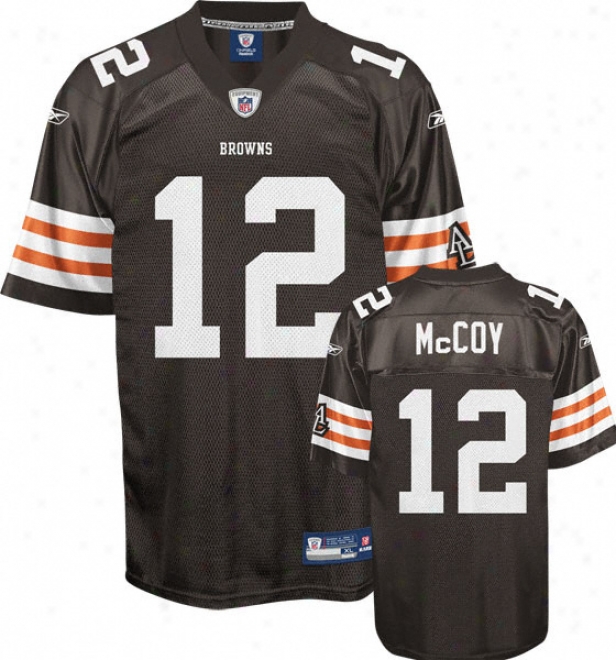 Colt Mccoy Jersey: Reebok Brown #12 Cleveland Browns Replica Jersey