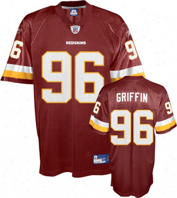 Cornelius Griffin Jersey: Reebok Dark Red Replica #96 Washington Redskins Jersey