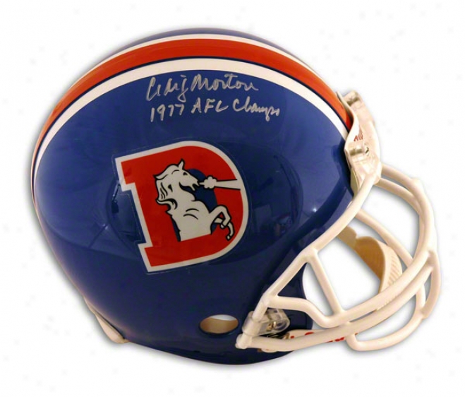 Craig Morton Denver Broncos Autographed Pro Helmet
