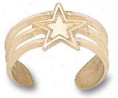 Dallas Cowboys 10k Gold Star Toe Ring