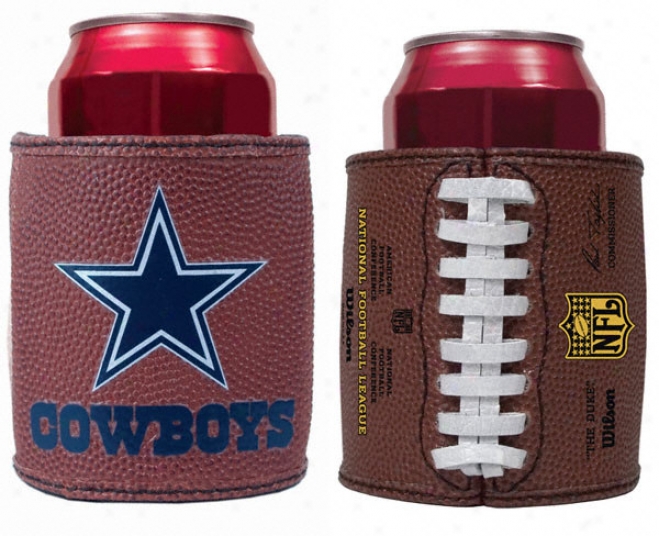 Dallas Cowboys Authentic Footbal lGrip Can Koozie - Set Of 2