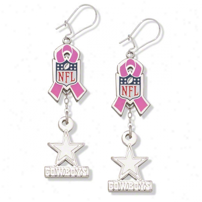 Dallas Cowboys Breast Cancer Awardness Earrings