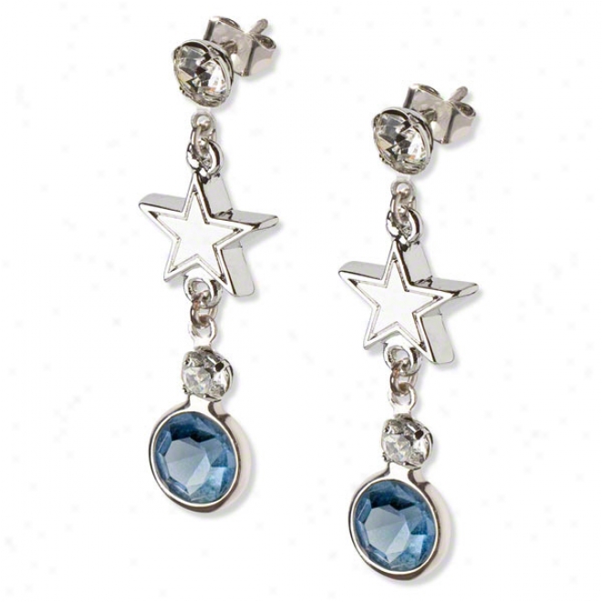Dallas Cowboys Crystal Logo Earrings