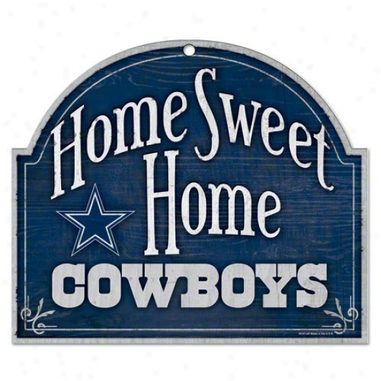 Dallas Cowboys Home Sweet Home Wood Sign