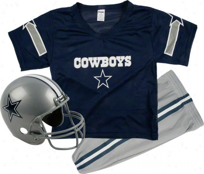 aDllas Cowboys Kids/youth Football Helmet Uniform Set