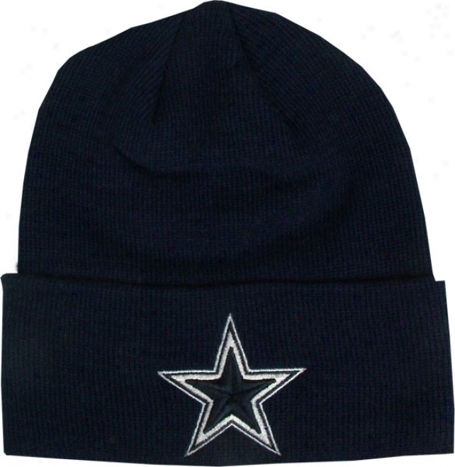 Dallas Cowboys Knit Hat: Navy Bsic Cuffed Knit Cap