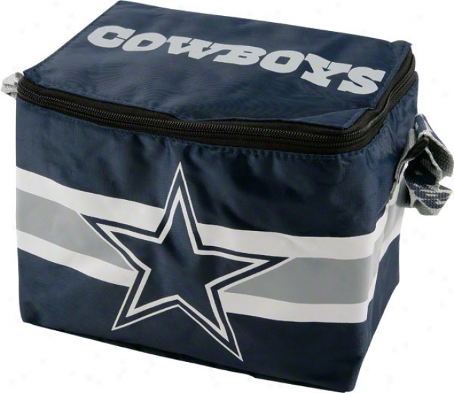Dallas Cowboys Lunch Bag: 6 Pack Zipper Cooler
