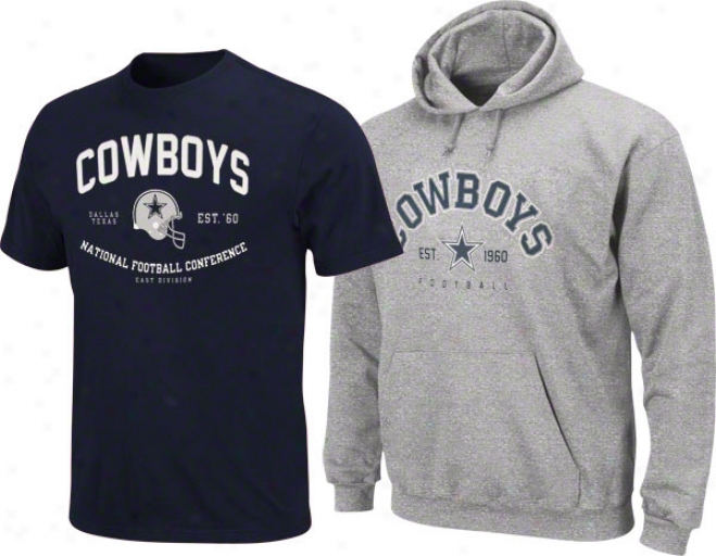 Dallas Cowboys Ships of war T-shirt And Steel Hooded Sweatshirt Combo Pack