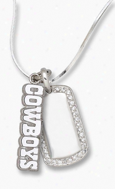 Dallas Cowboys Sterling Silver Mini Dog Tag