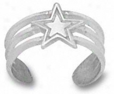 Dallas Cowboys Sterling Silver Star Toe Ring